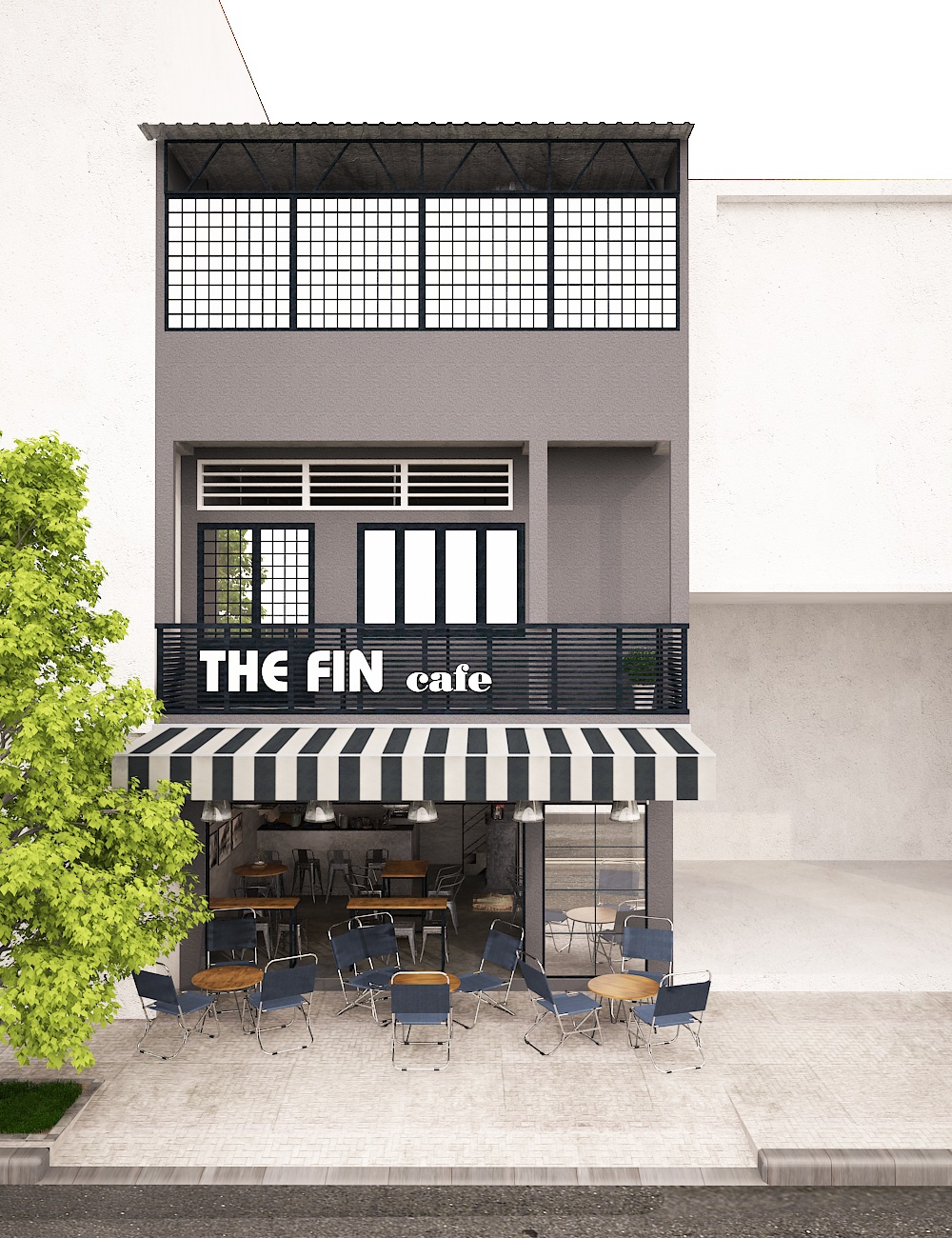 Thiết kế thi công quán cafe FIN Quận 5 hình 9