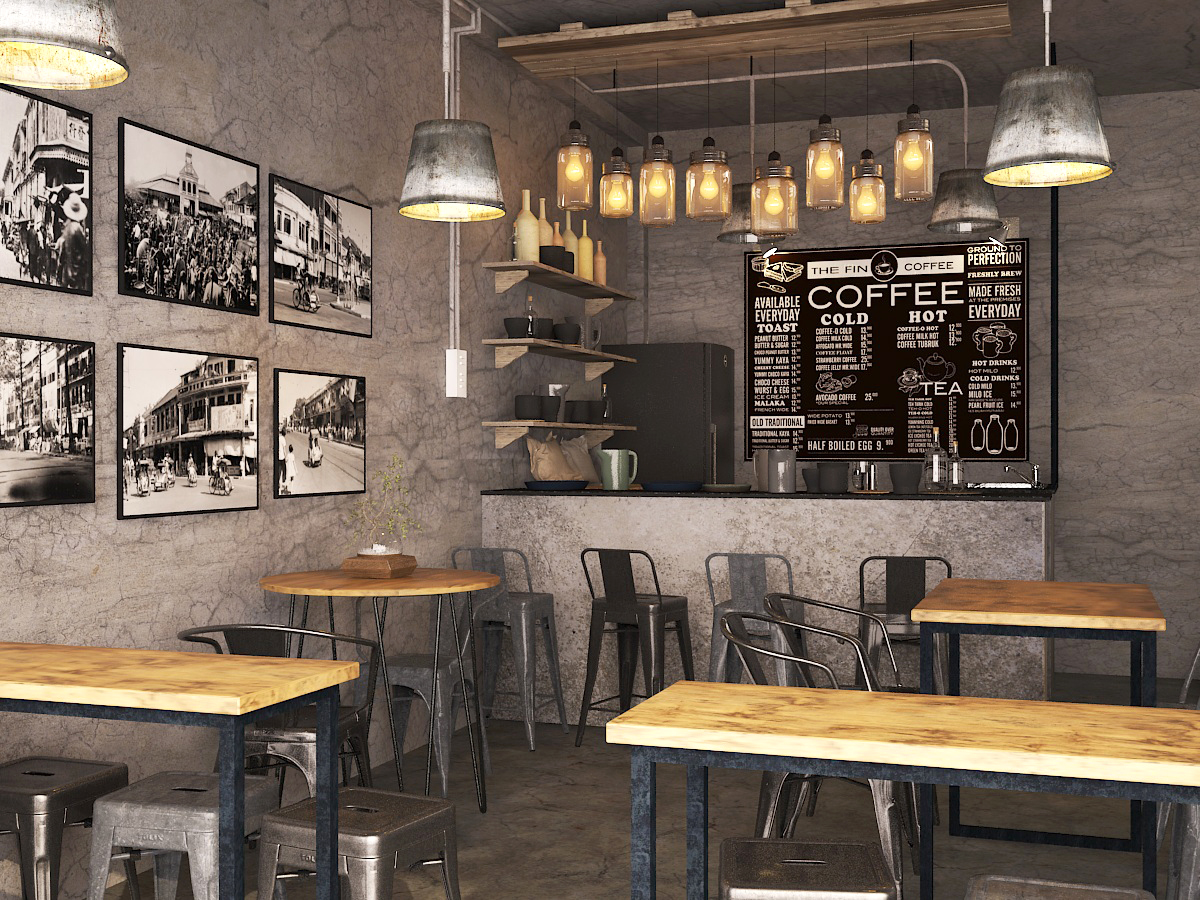 Thiết kế thi công quán cafe FIN Quận 5 hình 7