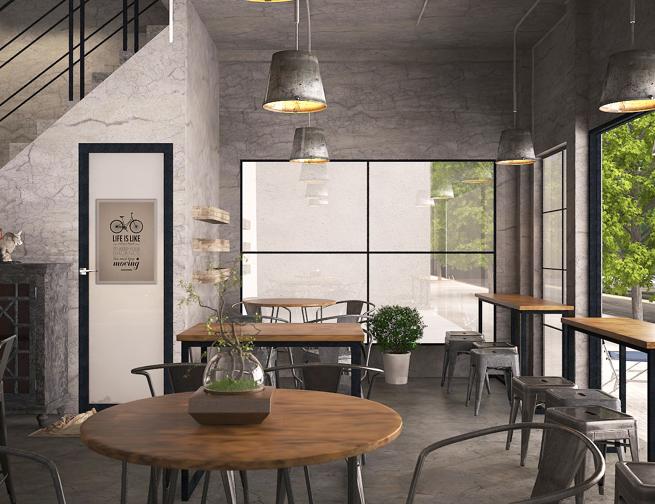 Thiết kế thi công quán cafe FIN Quận 5 hình 6