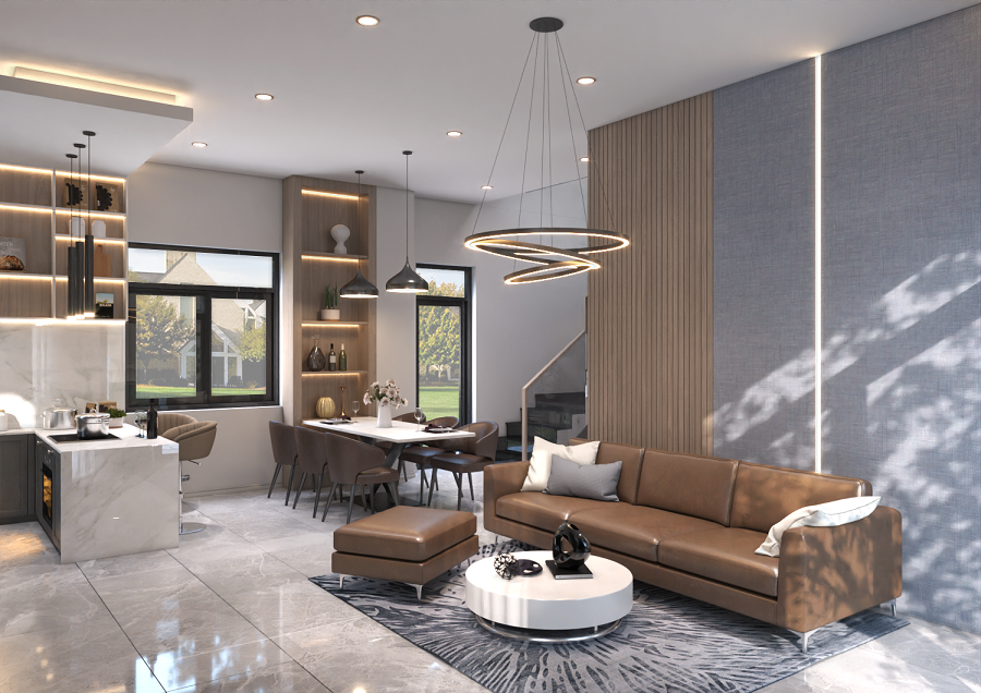 Thiết kế nội thất nhà phố Verosa Park Quận 9 hình 1
