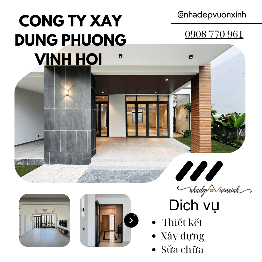 Công ty thiết kế nhà đẹp, xây nhà trọn gói phường Vĩnh Hội TPHCM